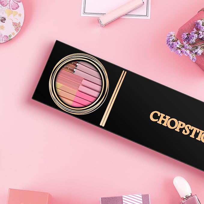 Chopsticks Reusable Dishwasher Safe, GLAMFIELDS 10 Pairs 9.5 Inches Premium Fiberglass Chop Sticks Set for Sushi, Ramen, Asian Cuisine, Non-slip, Pink