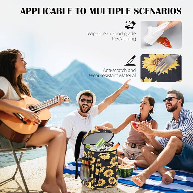 Tuwubi Cooler Backpack 35/42 Cans, Backpack Coolers Insulated Leak Proof for Men Women, Waterproof Soft Sided Lunch Camping Beach Travel Ice Chest Backpack Cooler Bag