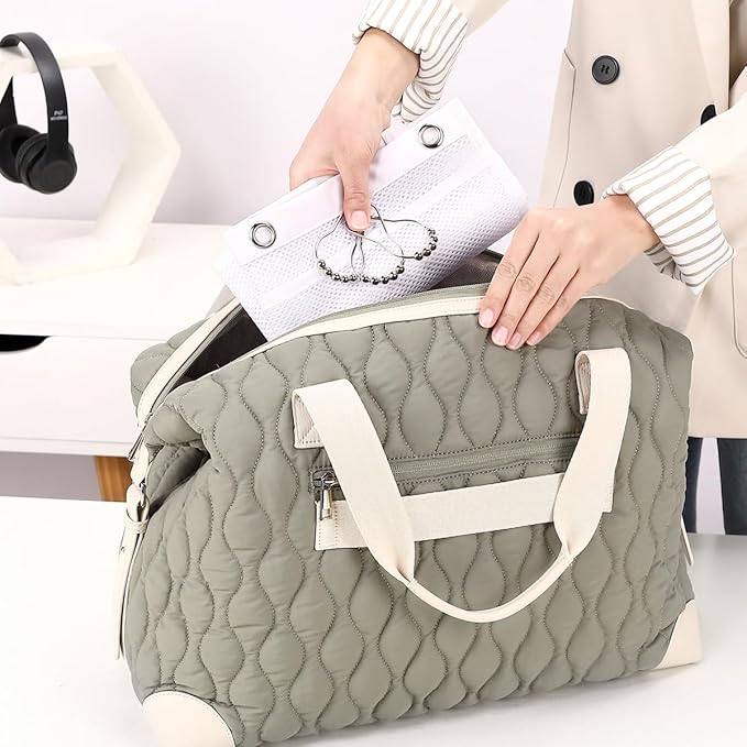 Hanging Mesh Shower Caddy for Bathroom - Quick Drying Portable Shower Organizer with Multiple Pockets for Soap,Shampoo and Cruise Ship Essentials Saving Bathroom Storage,White,2 Pack