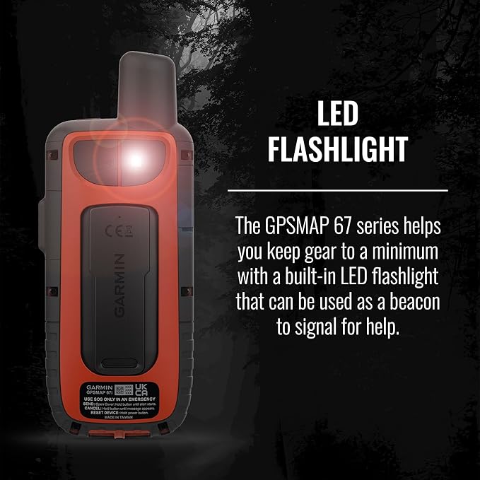Garmin GPSMAP 67i Rugged Hiking GPS Premium Handheld inReach Satellite Technology, Two-Way Messaging, Interactive SOS, Mapping Bundle with Accessories