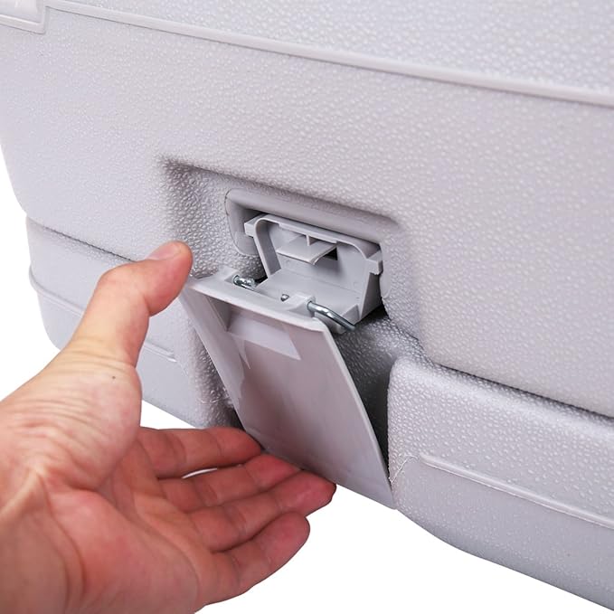 JAXPETY 2.6 Gallon Outdoor Portable Toilet for RV Travel, Camping, Boating & Car, Leak-Proof Cassette Toilet, Grey