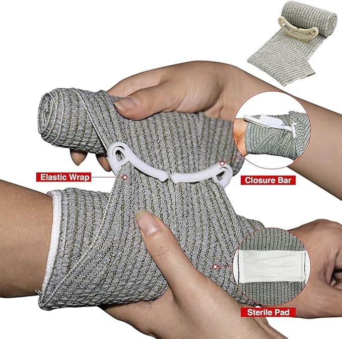 IFAK Kit Trauma Kit Military Medical First Aid Kits Bleeding Contral Emergency Survival Bug Out Bag for Camping Gear Supplies Hiking (Tan)