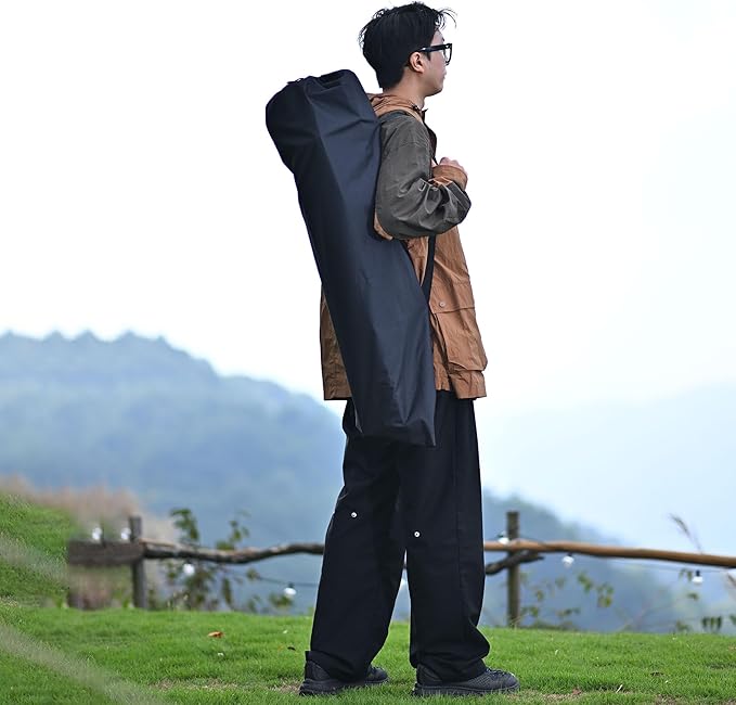 Reclining Camping Chair 2 Pack, Folding Lawn Chairs with 4-Stage Adjustable High Back for Adults Heavy Duty, Compact Foldable Outdoor Patio Recliner Chair with Side Bag (Black)