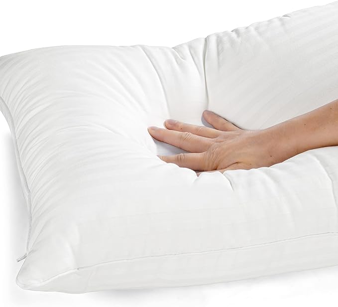 EverSnug Adjustable Pillows for Sleeping, Cooling Support, Set of 2 (King, Goose Feather)