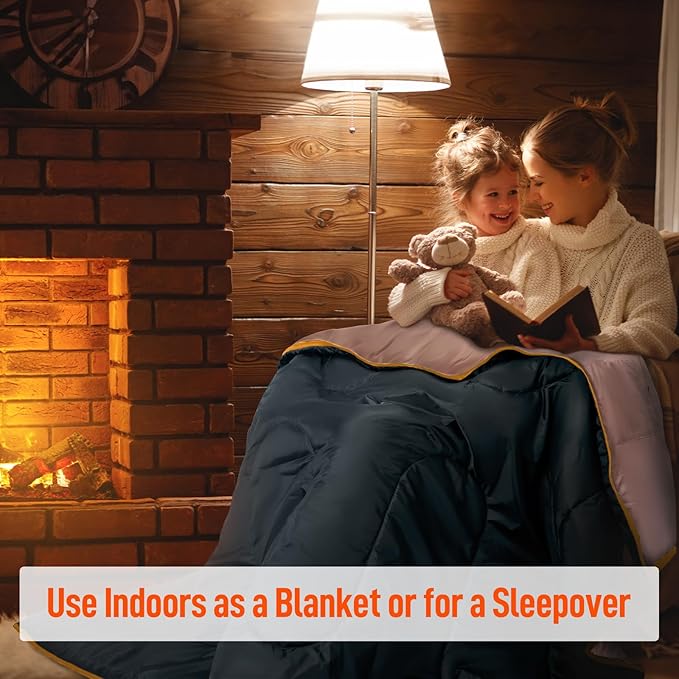 MEREZA Double Sleeping Bag for Adults Mens with Pillow, XL Queen Size Two Person Sleeping Bag for All Season Camping Hiking Backpacking 2 Person Sleeping Bags for Cold Weather & Warm