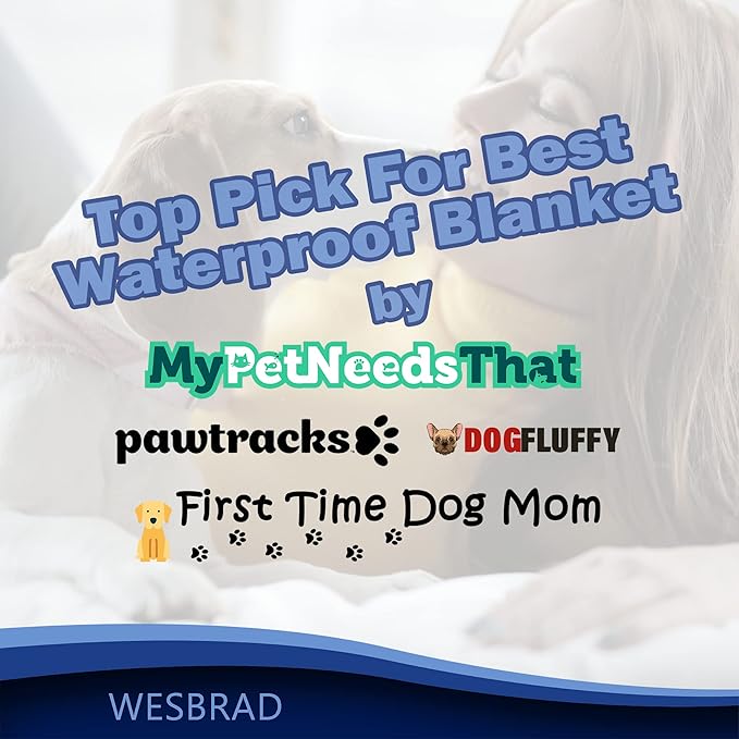 Waterproof, Super Soft, Leak Proof, Totally Pee Proof, EZ-Wash, Durable (60"x50", Black/Grey) Two-Color Reversable, 3 Layer Blanket, Adults, Pets, Dogs, Cats