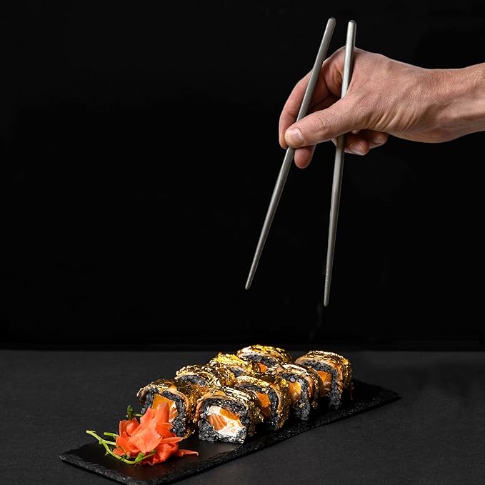 FULL WINDSOR - MAGSTICKS - Magnetic Titanium Chopsticks for Asian Cooking, Reusable Training Chopsticks for Travel, Cooking, and Dining, Lightweight Portable Utensils with Carrying Case for Daily Use