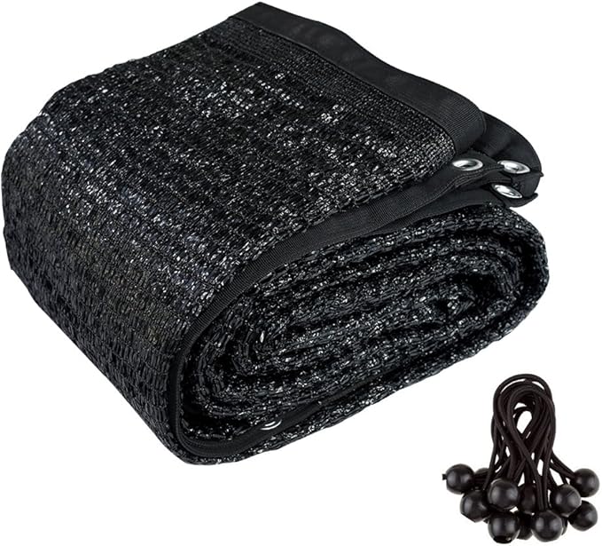 Agfabric 10x12ft Shade Cloth 50% Sun Shade Cloth with Grommets for Garden Patio, Black