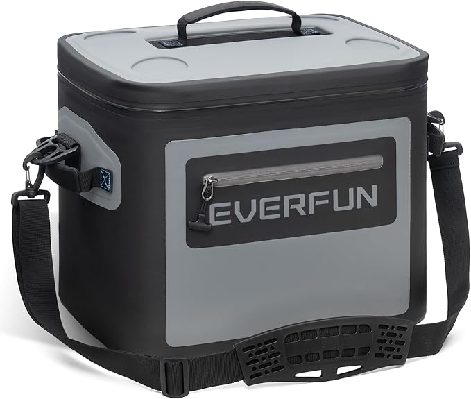 EVERFUN Soft Cooler 30 Can, Portable Insulated Small Cooling Lunch Box for Men and Women, Leakproof Ice Chest Bag for Travel, Beach, Camping, Beverage, Boating, Fishing, Tailgating, Work and Picnic