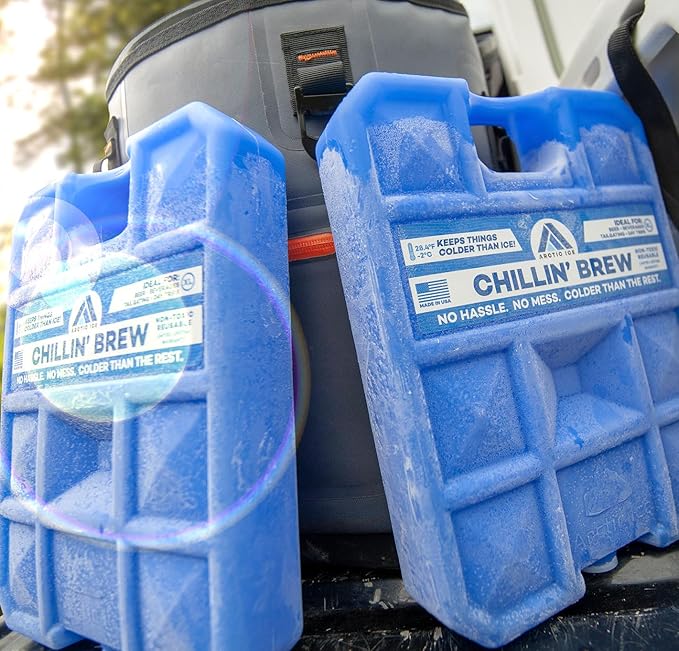 Arctic Ice Chillin' Brew Series Long Lasting Reusable Ice Pack - Freezes at 28° Fahrenheit - Designed to Keep Beverages Colder Than Ice