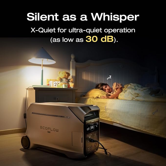 EF ECOFLOW 8kWh Home Battery Backup: 2 DELTA Pro 3 with 50 Amp Hub, 120/240V 8000W AC Output, Solar Generator for Home Use, Camping Accessories, Emergencies, Power Outages, RVs