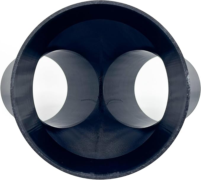 4" to 2-1/2" 2-Way Dust Collection Splitter Junction Fitting, Multi Port Fits Standard Hoses and Shop Vac Accessories, Dust Medusa