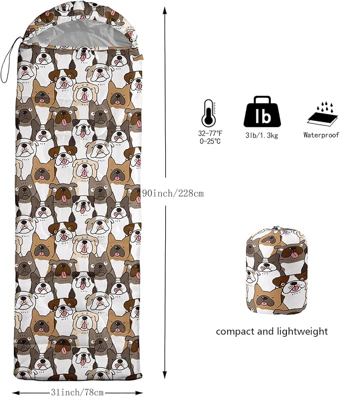 QOOMO Camping Sleeping Bags,3 Season Warm & Cool Weather,Lightweight,Waterproof Sleeping Bags for Adults & Kids,Traveling,and Outdoors,Camping Gear Equipment