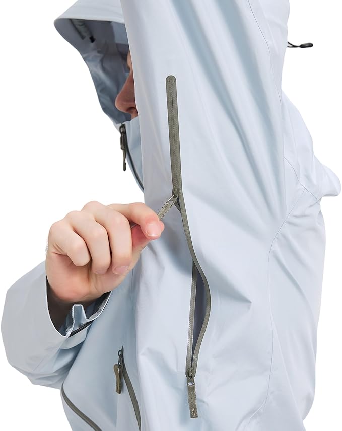 WICKHAM Men's High-performance Rain Jacket Outdoor Waterproof Windproof Coat fully Sealed Seams Shell for Expedition,Golf