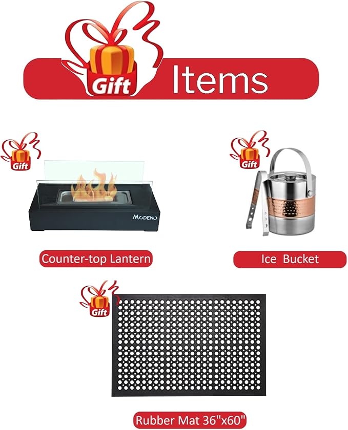 Elementi | Bundle Granville Gas Fire Pit Cast Concrete 60" Rectangular Fire Table, Outdoor Fire Pit Electronic Ignition | Canvas Cover, Lava Rock Included | Light Gray (Propane Gas)