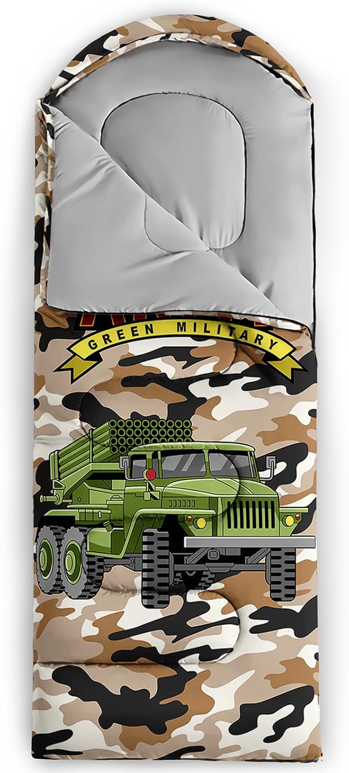 AILONEN Blue Glowing Basketball Sleeping Bag for Kids Boys,Warm and Cool Weather,Lightweight,Waterproof Backpacking,City Theme Ball Sports Sleeping Bag for Camping