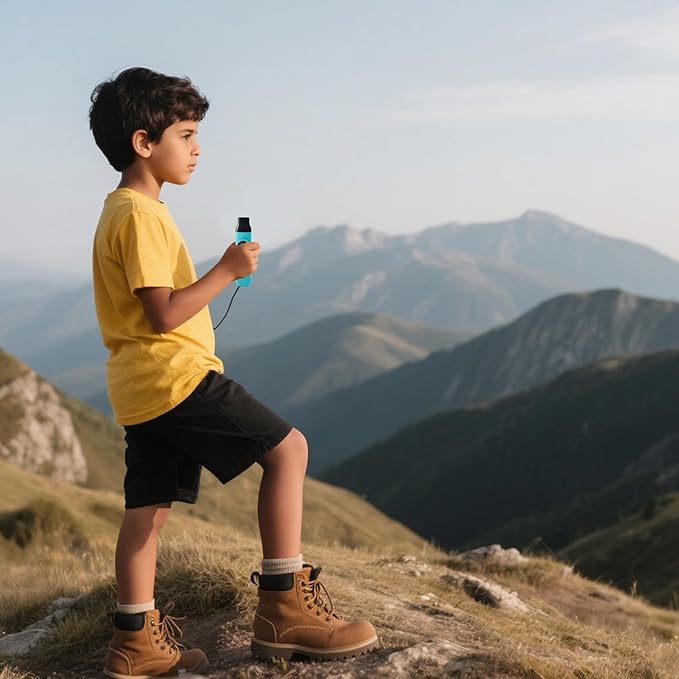 Emergency Survival Safety Whistle,Whistle for Kids with Lanyard,Compass,Thermometer,Ideal for Kayaking, Boating, Hiking, Camping, Climbing