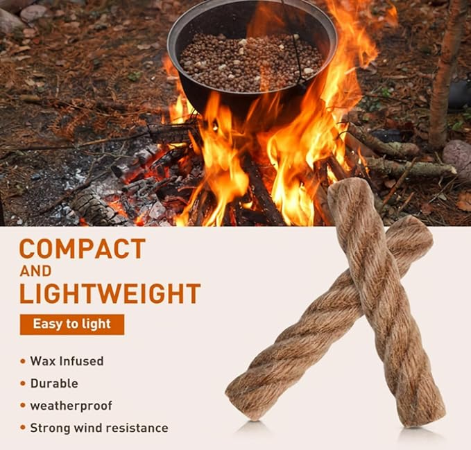 Fire Starter Kit with Magnesium Shavings and Waterproof Matches – Multiple Options with Ferro Rod and Fire Rope for Camping, Emergency, Bushcraft, Survival