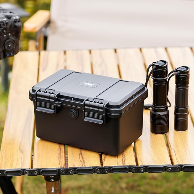 KIWIFOTOS 58 Slots AA AAA CR2032 Battery Case Holder with Tester, IP67 Waterproof Outdoor Batteries Storage Organizer Container with 3V CR2032 Button Battery Holder