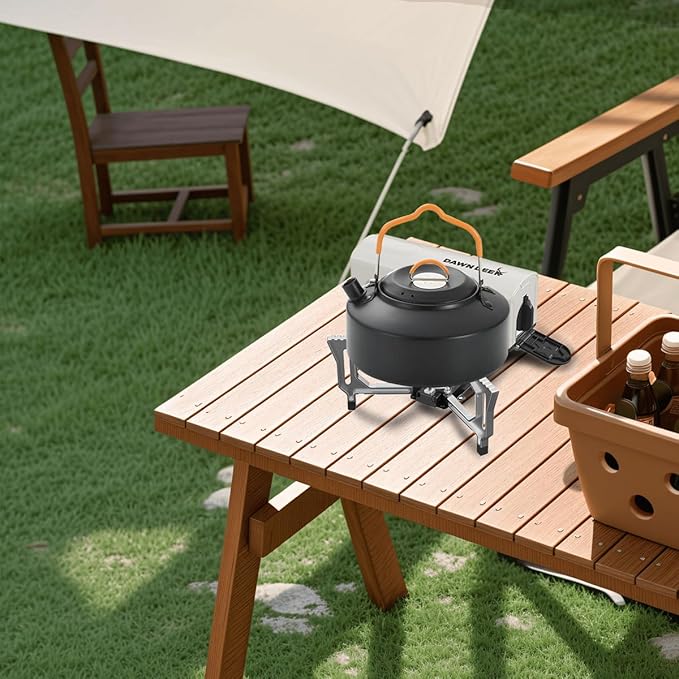 Portable Cassette Stove With Delicate Storage Bag, Foldable Camp Stove Compact Camping Stove, 2200W Folding Butane Gas Burner (Black)