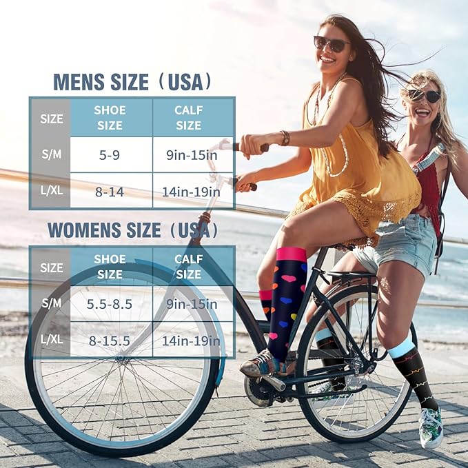 6 Pack Copper Compression Socks for Women and Men Circulation-Best Support for Medical, Running,Nursing,Athletic