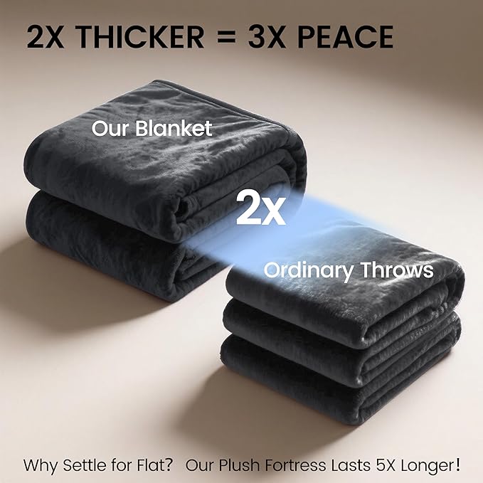 gogobunny Waterproof Bed Blanket, Reversible Sherpa Fleece Throw Blanket for Dog Puppy Cat, Furniture Cover Protects Bed Couch Sofa from Liquid Pee and Pet Fur (Dark Grey, 50x60 inches)