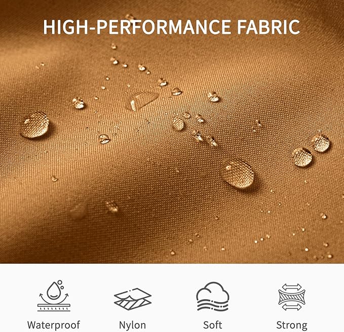 6 Set Compression Packing Cubes for Travel Essentials, Luggage Organizers for Suitcases (Dark Brown)