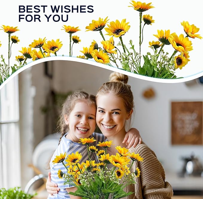 2 Pack Solar Garden Lights Outdoor, Colorful LED Waterproof Solar Powered Sunflowers Landscape Lights for Outside Yard, Patio, Pathway Decorative, Décor, Gifts, Two Lighting Modes