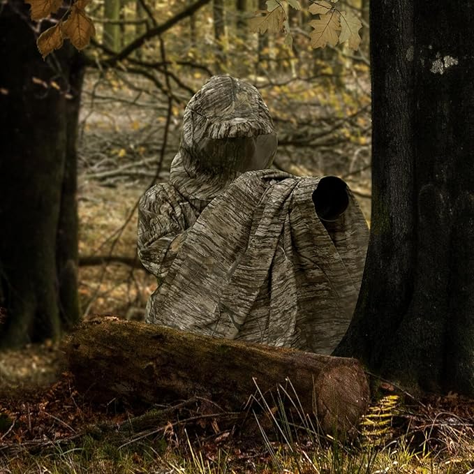 Mosquito Net Suit Camo Hunting Mesh Suit Bug Net Clothing with Hood for Outdoor Protection No-See-Ums Garden Camping