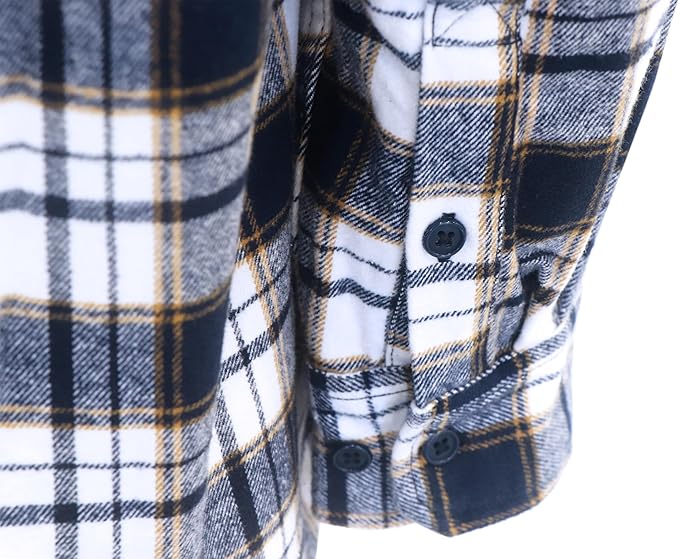 VATRENUS FR Shirts for Men Plaid Flannel Jacket 8.5oz Heavyweight Flame Resistant Welding Shirt