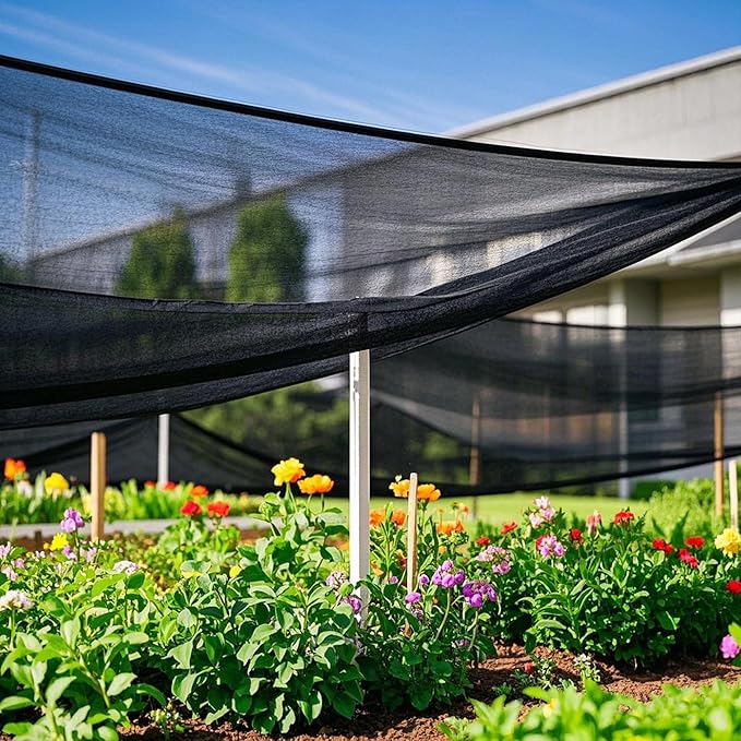 winemana 70% Black Shade Cloth, 3.3 x 10 FT Garden Mesh Tarp for Plants Heat Protection with Grommets, Sunshade Plant Cover for Greenhouse, Barns Kennel, Outdoor Netting Screens for Patio & Porch