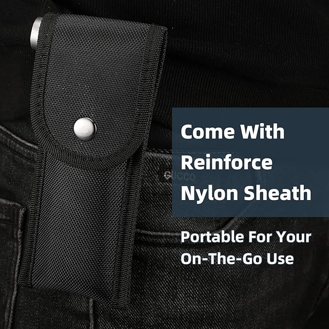 HANSHI Upgraded Adjustable Wrench Multitool Hammer with YG10 Tungsten Steel Replaceable Wire Cutters for Men,18 in 1 Pocket Multi Tool Knife with Spring-Action Pliers for Camping,Survival (Black)