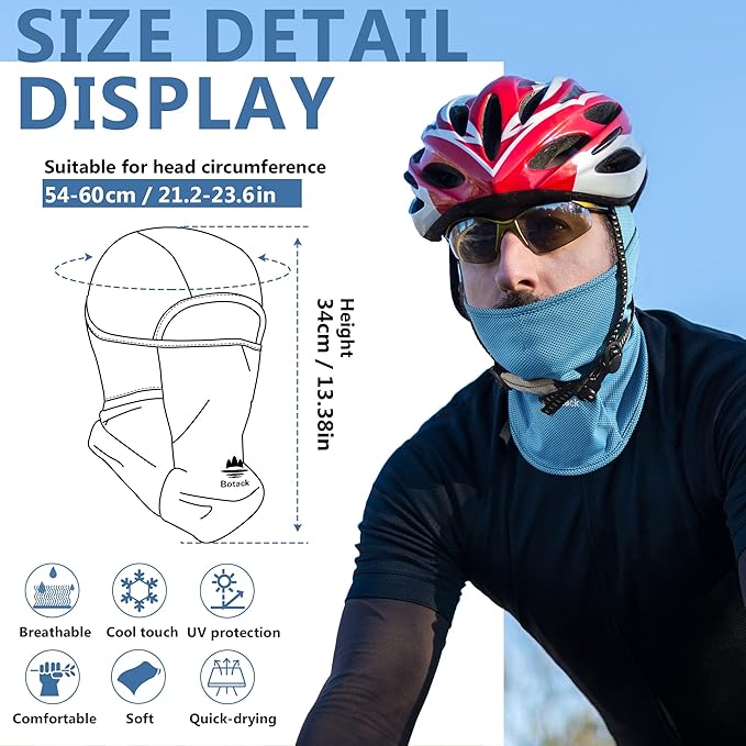 Balaclava Face Mask Sun UV Protection Breathable Full Head Mask for Men Women Skiing Cycling