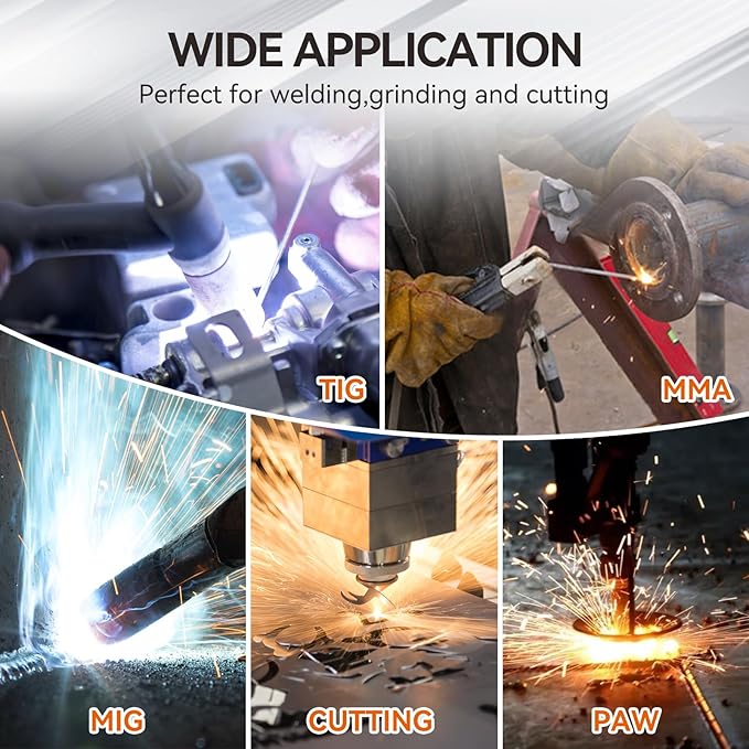 Welding Helmet Auto Darkening,Large Viewing 3.94 * 3.15" True Color Welding Hood With 4 Arc Sensors Solar Powered,Wide Shade 5-9/9-13 for TIG, MIG, MAG With Welding gloves (L-001)