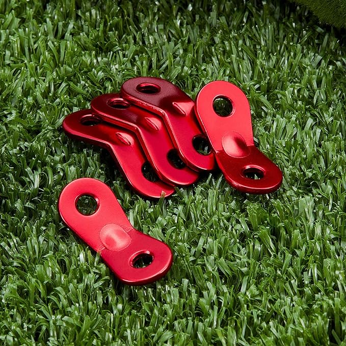 SATINIOR 20 Pieces Aluminum Alloy Guyline Cord Adjuster Tent Tensioners Rope Adjusters for Outdoor Camping Hiking (Red, one Size)