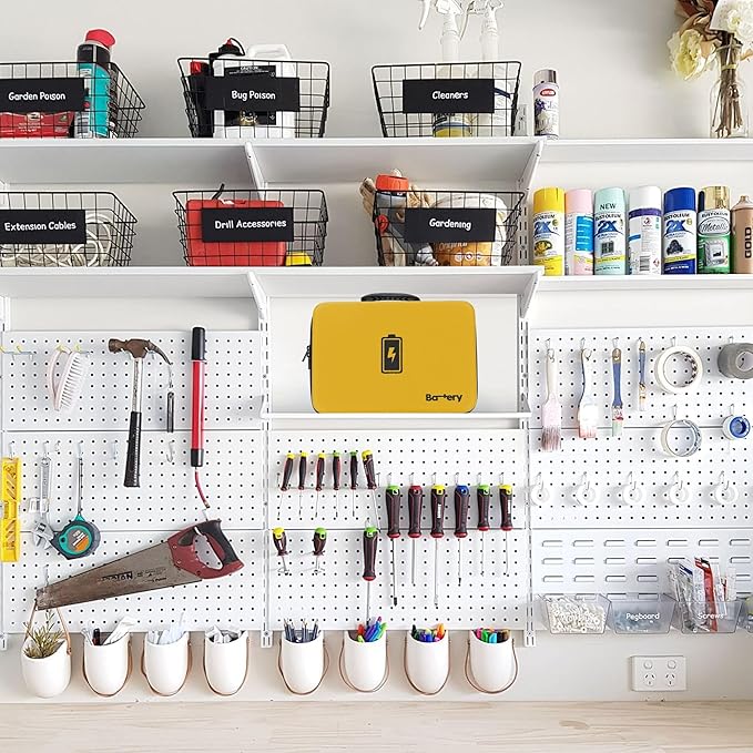 MOSLA Battery Organizer, Waterproof Battery Organizer Storage Case with Tester BT-168 (Yellow&Black)