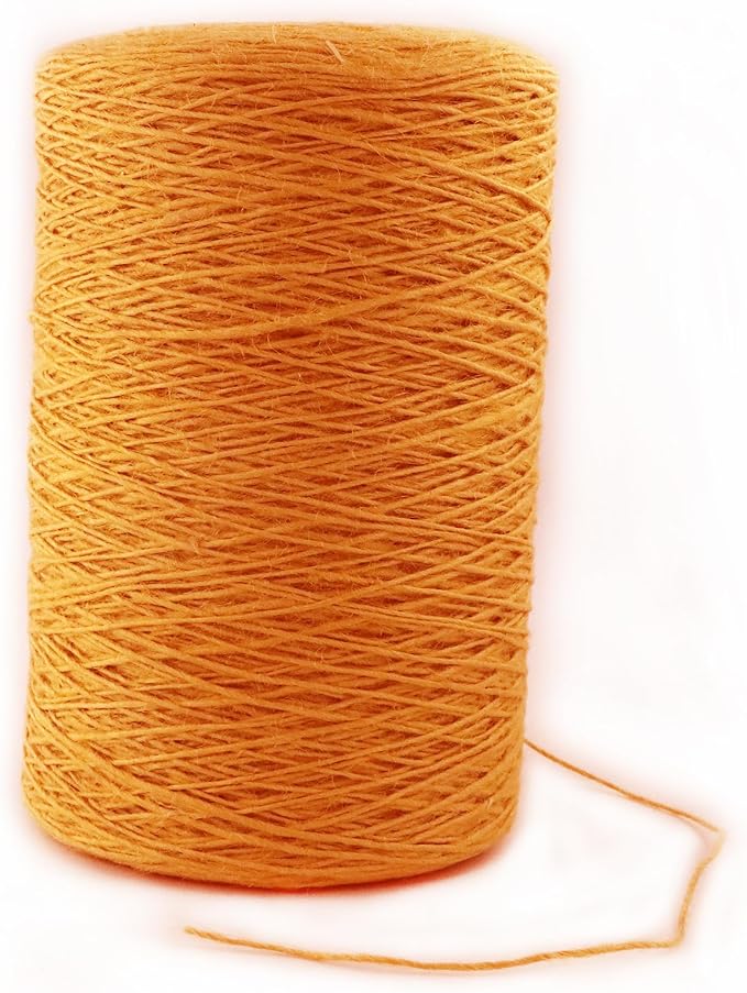 1mm x 2500 Feet Orange Jute Rope, Twine for Gardening Tomato Climbing Plant Tie Floristry Crafts Gift Wrapping Packing Decor