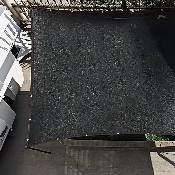 winemana Black Shade Cloth 30x30 FT??40% Sun Shade Mesh Tarp for Greenhouse, Garden, Patio, Dog Kennel, Chicken Coop, and Outdoor Protection, Plants Cover Shade Netting with 2 Reinforced Grommets