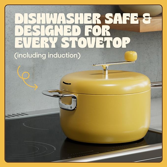 Popsmith Popcorn Popper in Cream - 6 Quart Stovetop Popcorn Machine - Stainless Steel Popcorn Maker Compatible with All Stovetops