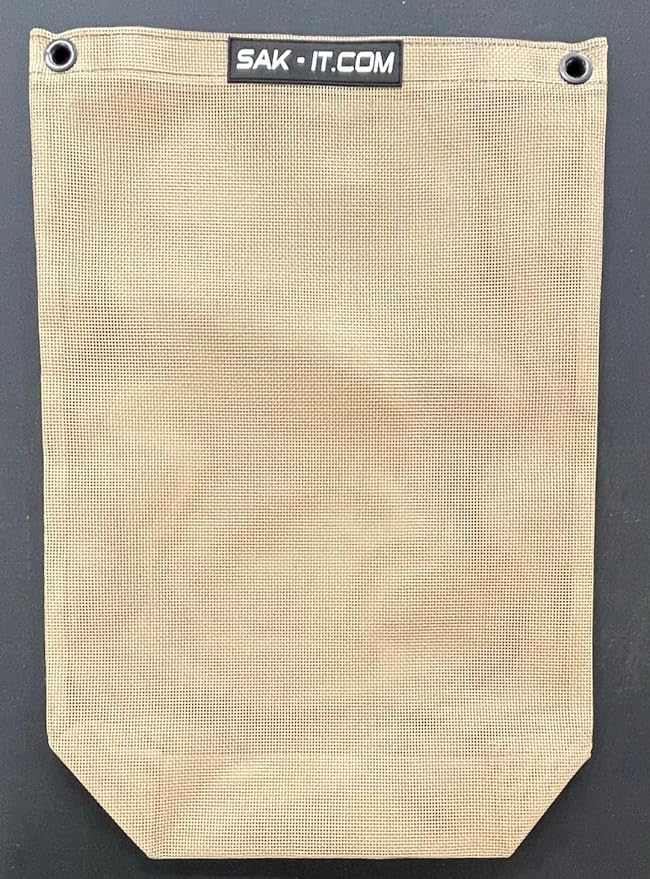 SAK-IT Scrap SAK Off Road Trash Bag. Fits SxS, ATV, Rock Crawler, Mud Truck, Golf Cart, Boat, UTV. Universal Fit for Polaris, Kawasaki, Honda, Jeep. (Tan)