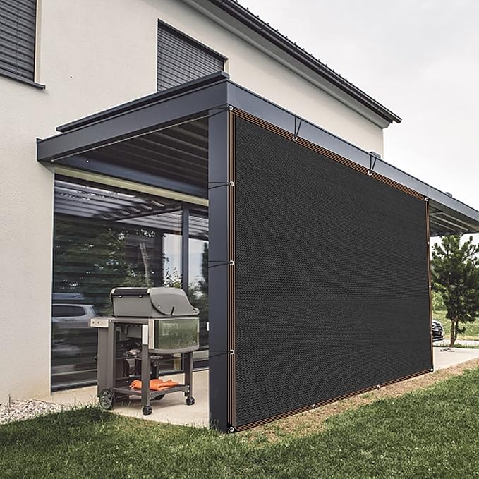 Shade Cloth 90% Sunblock Net for Garden Patio,Shade Sails -for Plants Greenhouse Outdoor Pergola Lawn, Easier to Hang Sun Protection Neting Cover for Kennel Chicken Coop, 10x12 FT