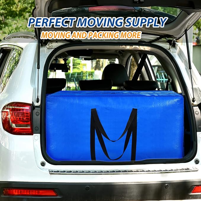 57 Gallon Extra Large Storage Bags, XXL Jumbo Large Moving Bags Heavy Duty, Storage Totes Moving Boxes Supplies for College, Foldable Duffle Bag for Travel, Christmas Tree Bag, 42x23x13.5inch