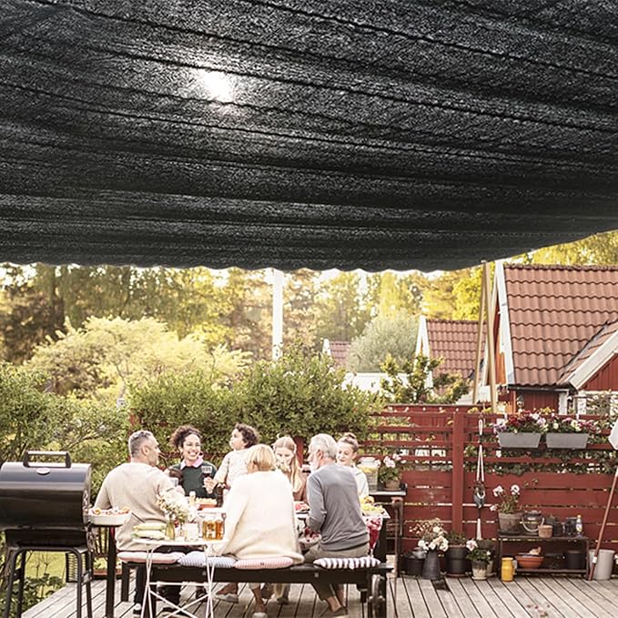 QLOFEI 20x30 FT Shade Cloth for Garden, 80-90% Sunblock Shade Neting Cover with Grommets, Sun Screens for Patio Plants Greenhouse Kennel Chicken Coop Pergola Outdoor