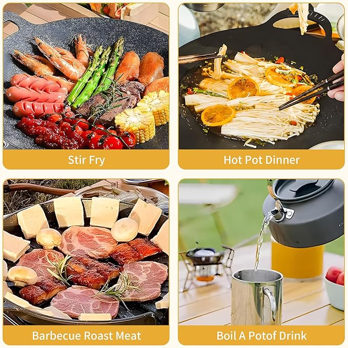 11800W Portable Windproof Camping Stove - Lightweight Collapsible Backpacking Stove with EVA Box for Outdoor Cooking, Hiking, Camping & Picnics