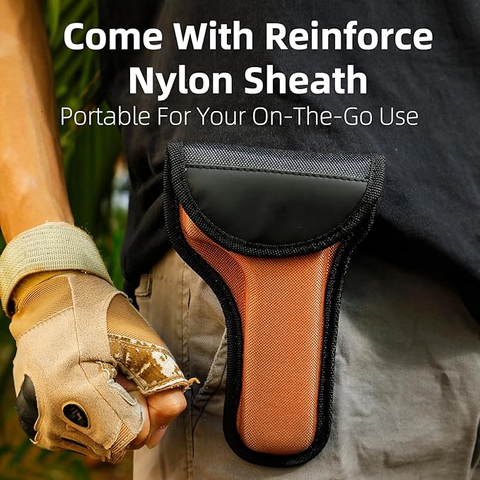 HANSHI Camping Axe Multitool with YG10 Tungsten Steel Replaceable Wire Cutters for Gift,17 in 1 Multi Tool with Spring-Action Pliers,Knife,Screwdriver,Flint Rob,Safty Whistle with Nylon Sheath (Black)