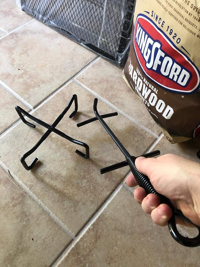 Folding Finish Camp Dutch Oven Lid Stand and Camp Cast Iron Dutch Oven Lid Lifter