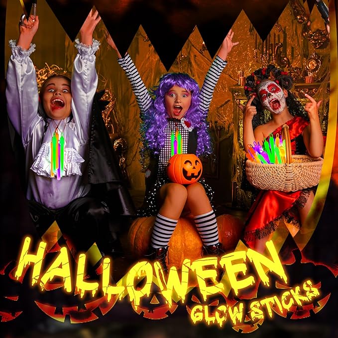 Lewtemi 4" or 6" 100 Pack Bright Glow Sticks Bulk, Glow in The Dark Party Supplies Birthday and Holidays Party Favors