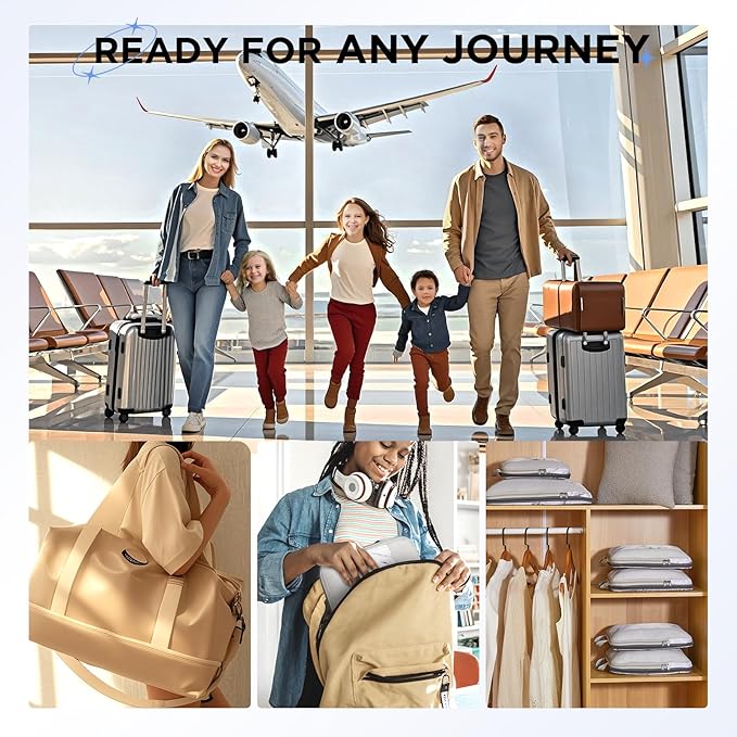 10 Set Compression Packing Cubes for Travel Essentials,Compressible Expandable Packing Cubes for Suitcase,OlarHike Luggage Organizer Bags for Travel,Handy Helper for Organizing Clothes(White Marble)