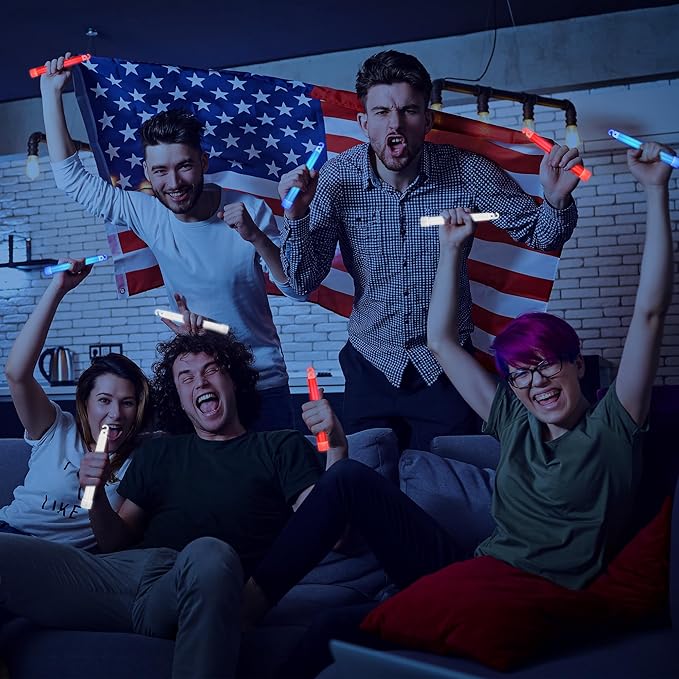 Sotiff 96 Pcs 6 Inch Ultra Bright Emergency Glowing Sticks, Glow Sticks with 12 Hour Duration, Halloween Favors for Party Birthday Wedding Concerts Halloween