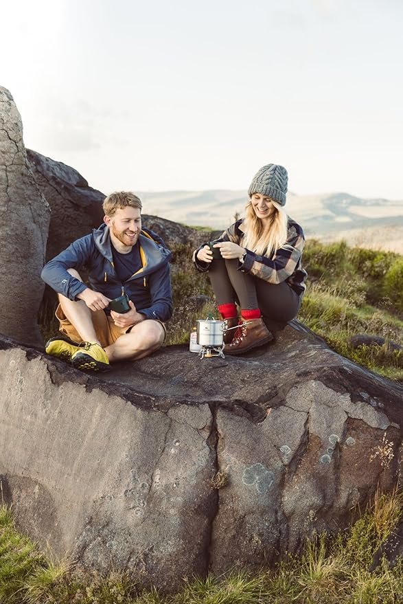 Stanley Wildfare Go Two Bowl Mess Kit | 8pc Portable Pot & Cookware Set | 1.25qt Stainless Steel Pot w/Locking Handle, Lid, 2 Bowls & Sporks